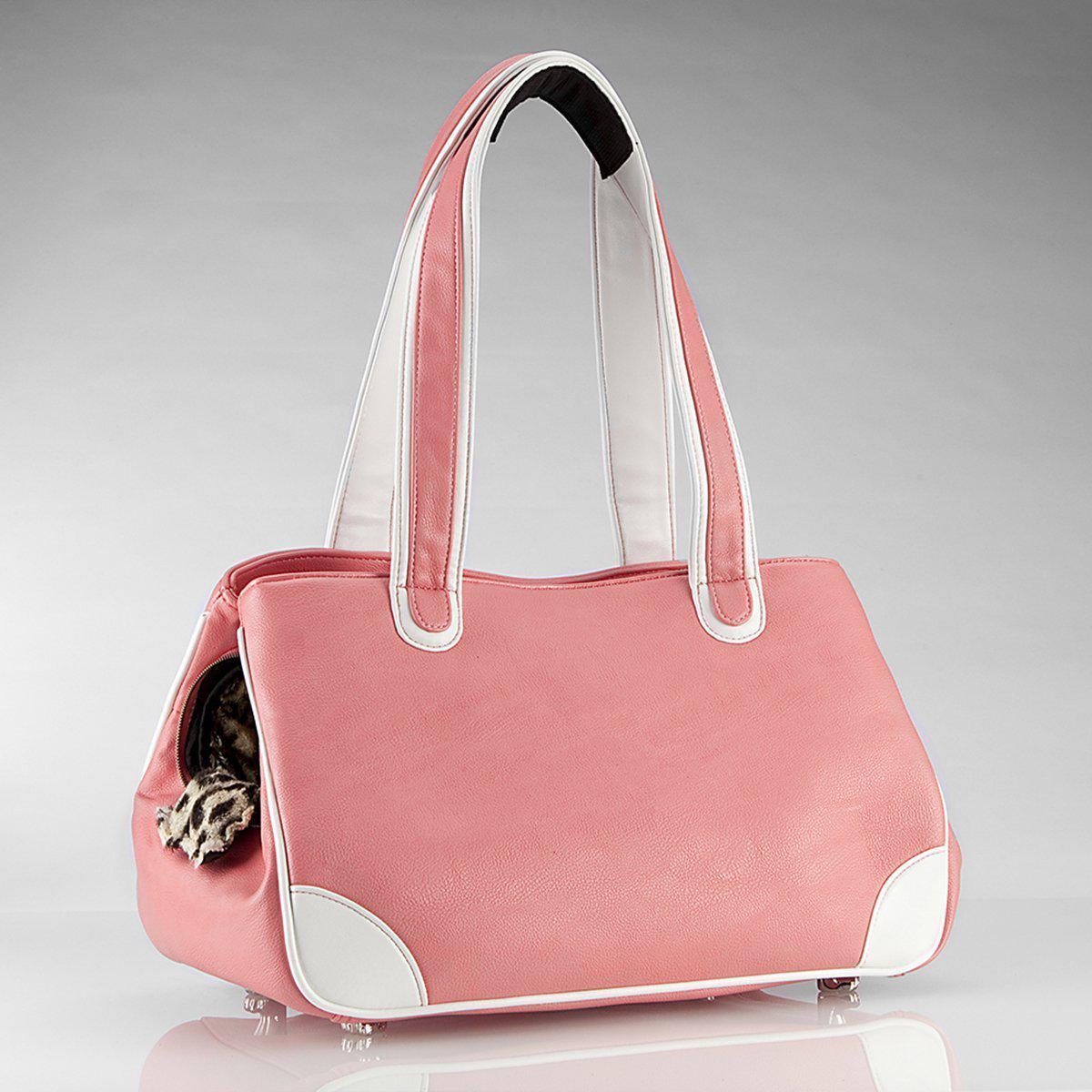 Te Quiero Chihuahua Rescue Me Tote Faux Leather Dog Carrier Pink